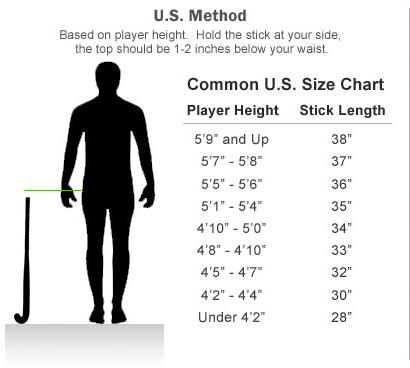 Junior Hockey Stick Size Chart